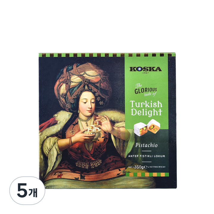 코스카 오스만디자인 터키쉬딜라이트 피스타치오, 5개, 350g