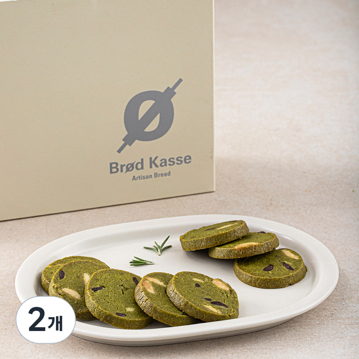 브로드카세 사브레 더블 초코 녹차쿠키, 180g, 1개입, 2개