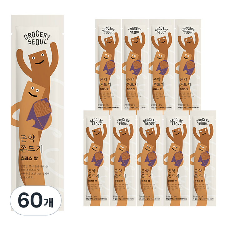그로서리서울 곤약쫀드기 츄러스맛, 35g, 60개