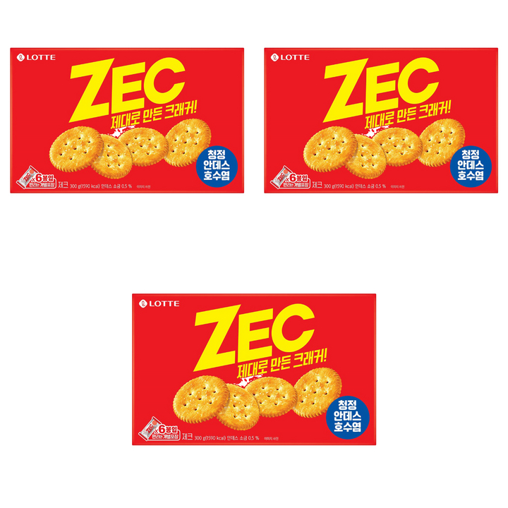 롯데 제크 오리지날, 300g, 3개
