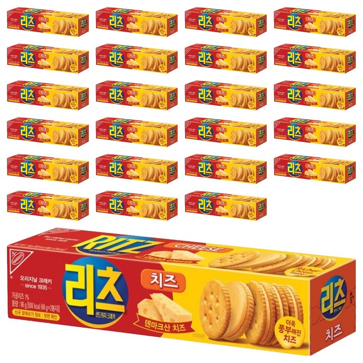 리츠 샌드위치 크래커 치즈, 96g, 24개