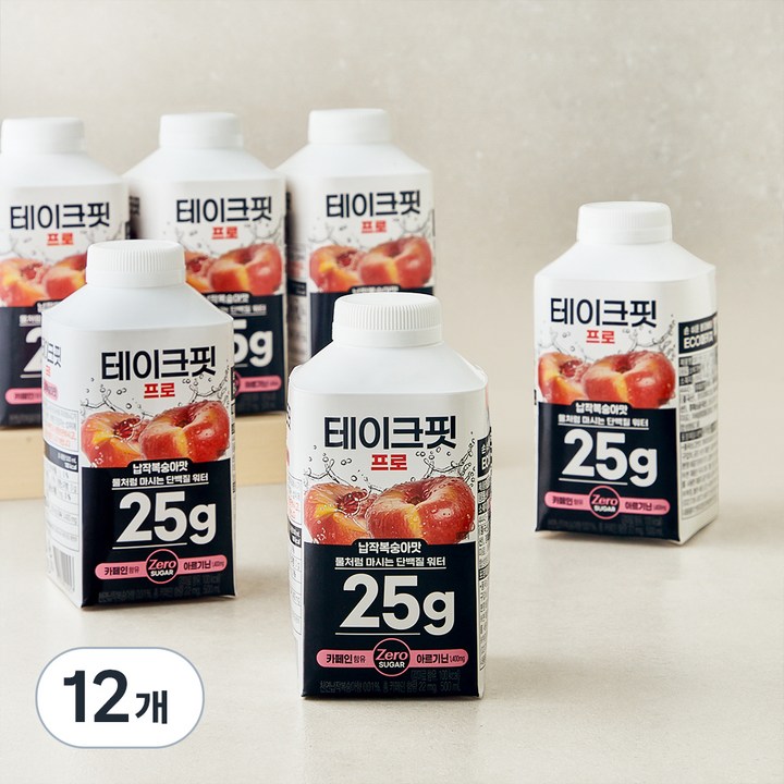 남양유업 테이크핏 프로 납작복숭아맛, 500ml, 12개