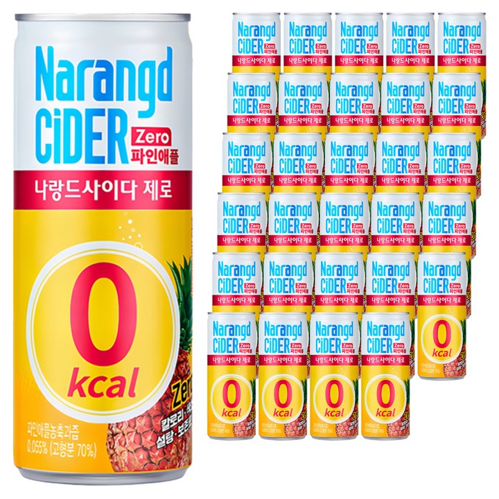 나랑드 사이다 제로 파인애플, 245ml, 60개