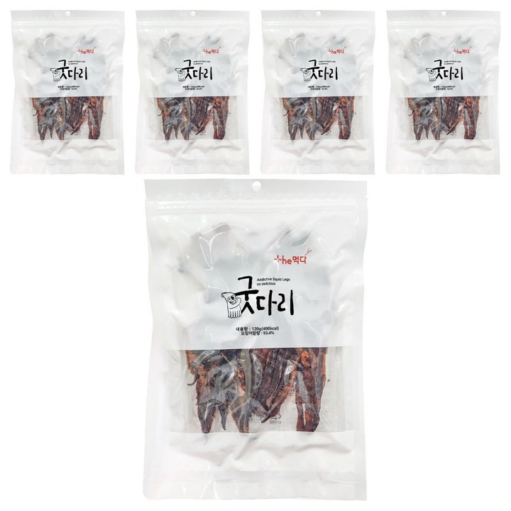 더먹다 굿다리 신선 조미오징어, 120g, 5개
