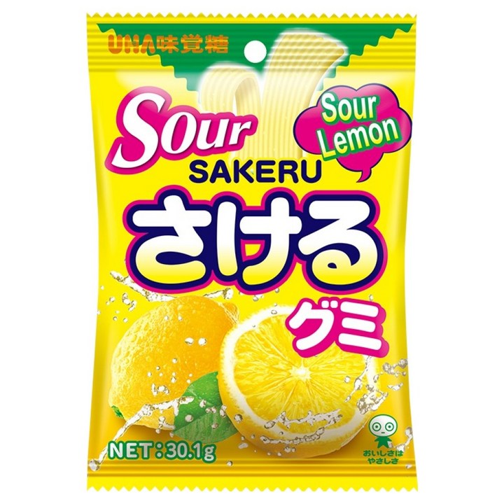 유하미카쿠토 찢어먹는 레몬맛 사케루 구미 사우어, 30.1g, 1개
