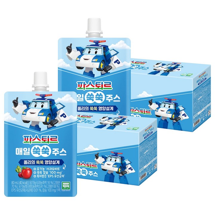 파스퇴르 유아용 매일 쑥쑥 주스 10p, 800ml, 2개