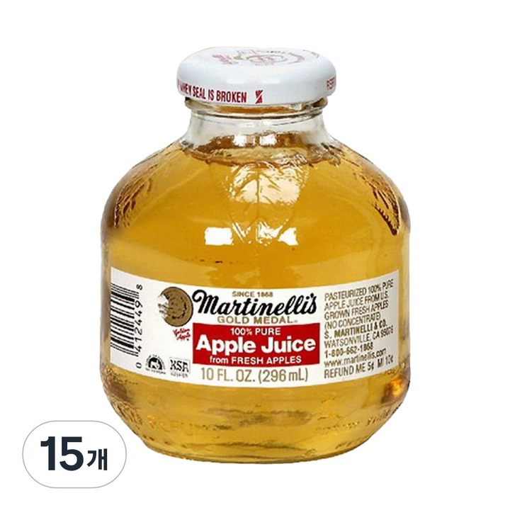마르티넬리 골드메달 애플주스, 296ml, 15개