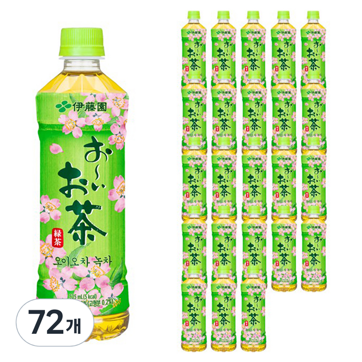 오이오차 녹차, 525ml, 72개