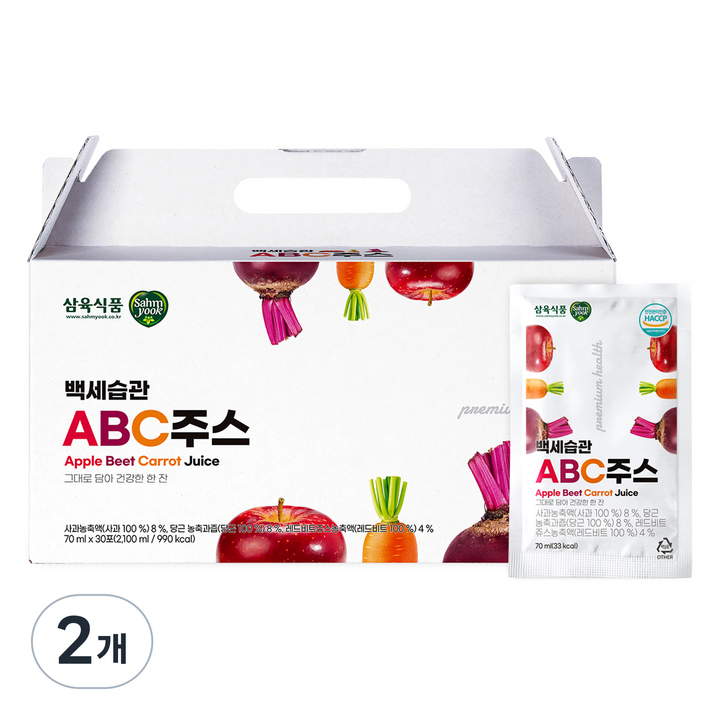 삼육 백세습관 ABC주스, 70ml, 60개