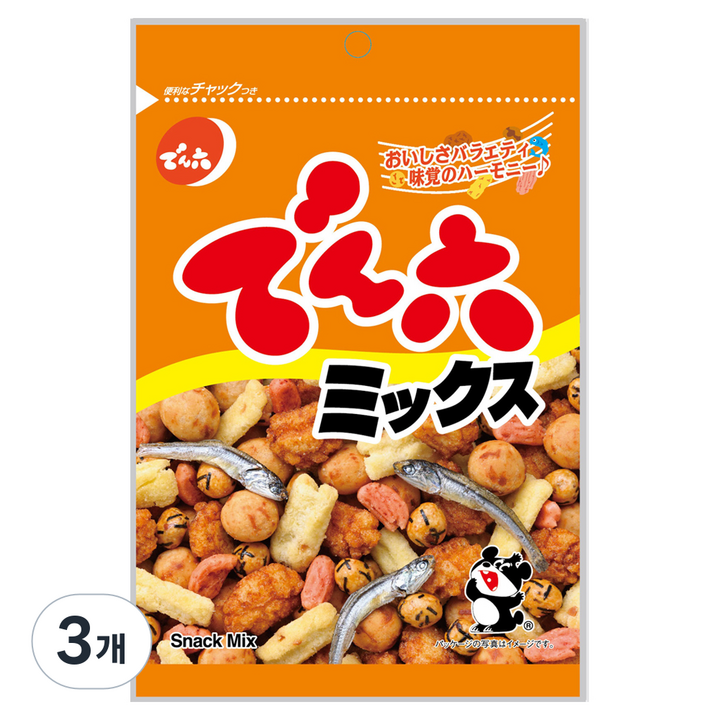 덴로쿠 믹스 스낵, 65g, 3개