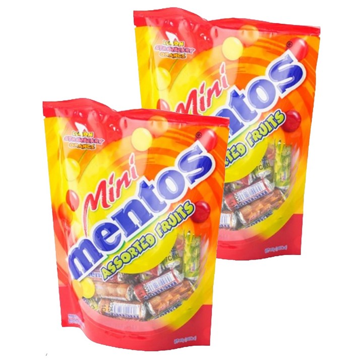 멘토스 미니 푸르티 캔디, 310g, 2개