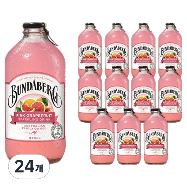 분다버그 핑크 그레이프 프루트, 375ml, 24개