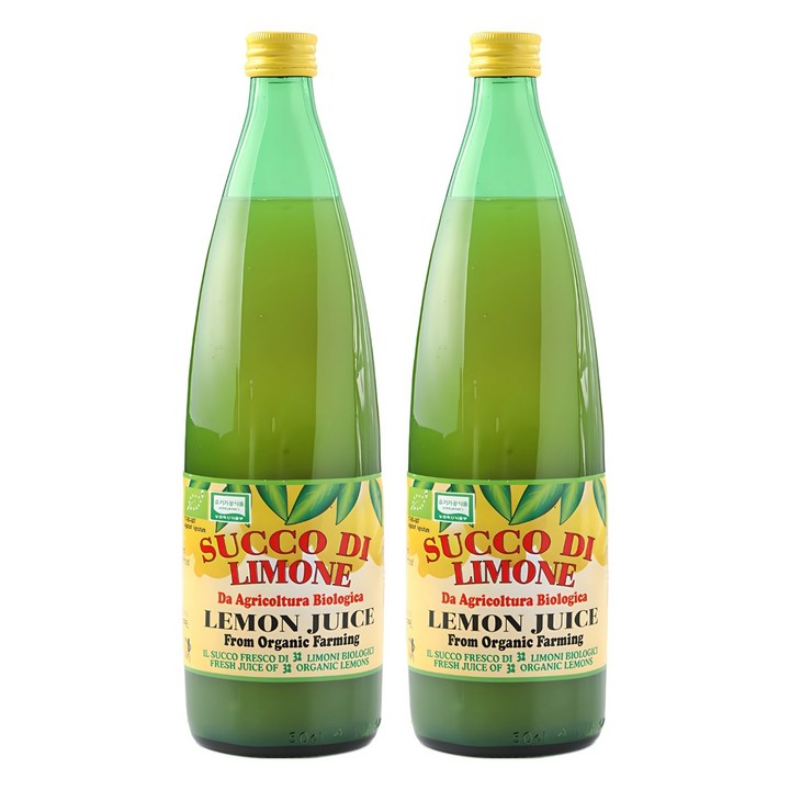유로푸드 유기농 레몬 쥬스, 1L, 2개