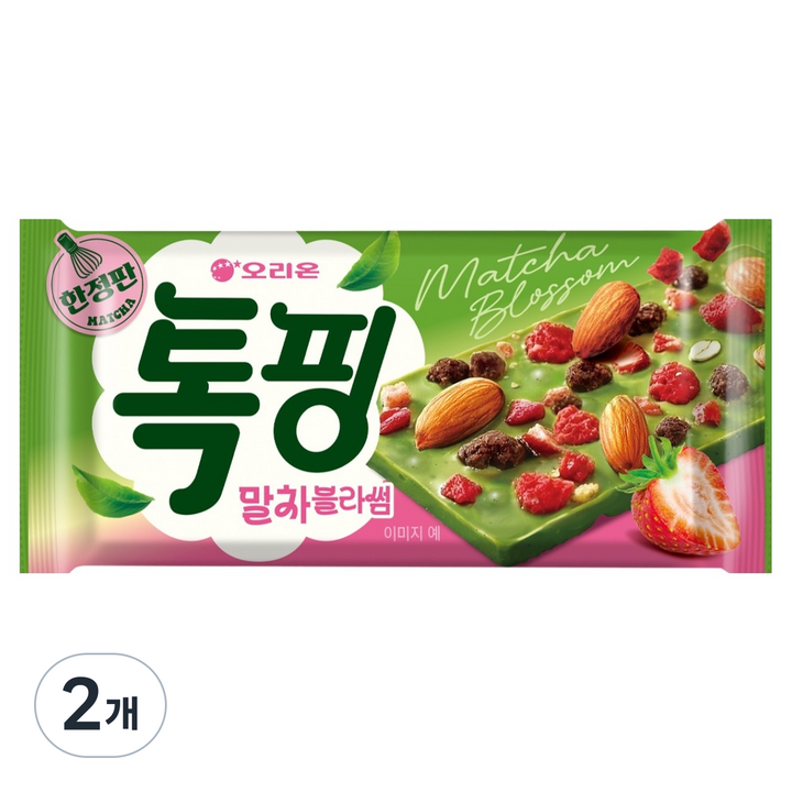 톡핑 오리온 말차블라썸, 43g, 2개