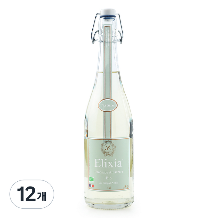 엘릭시아 유기농 레몬 탄산음료, 750ml, 12개