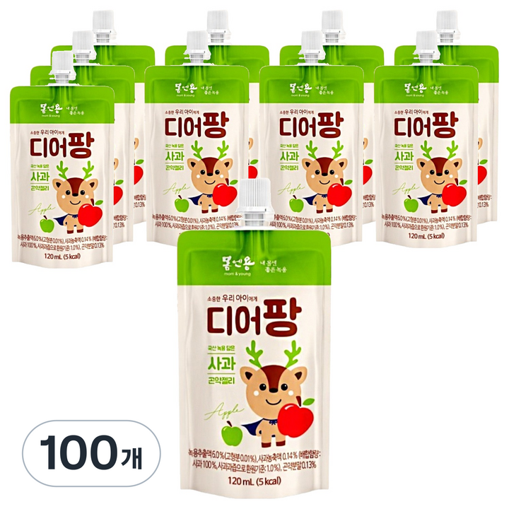 몸엔용 디어팡 녹용 곤약젤리, 100개, 120ml