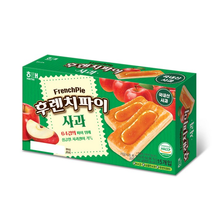 해태제과 후렌치파이 사과, 192g, 1개
