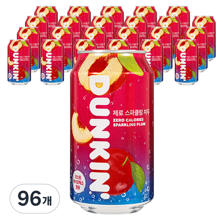 던킨도너츠 제로 스파클링 자두, 350ml, 96개