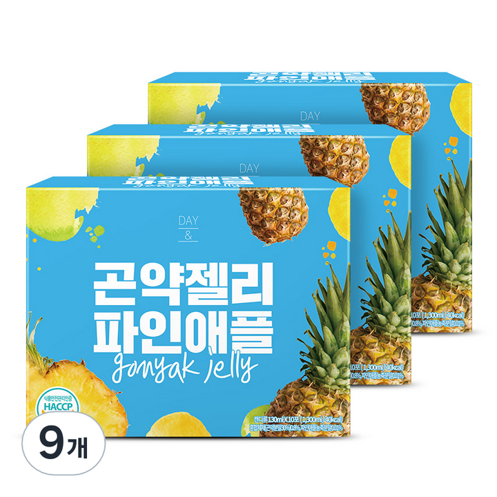 참앤들황토농원 데이앤 파인애플 곤약젤리 10p, 1.3L, 9개