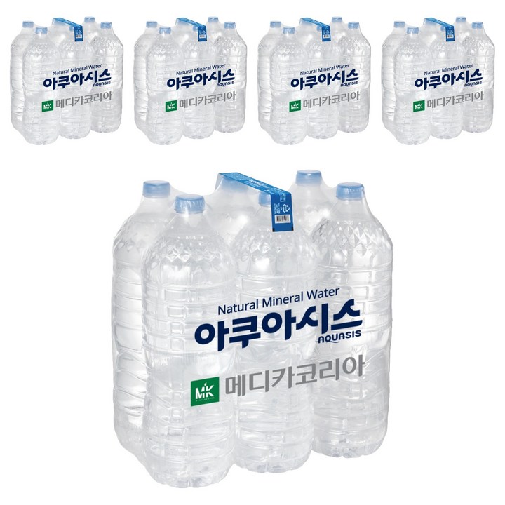 아쿠아시스 먹는샘물 무라벨, 2L, 30개