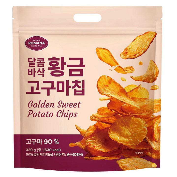로마나 달콤바삭 황금 고구마칩, 320g, 1개