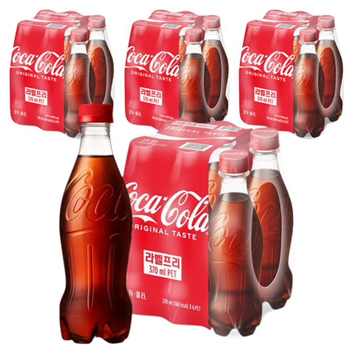 코카콜라 오리지널 무라벨, 370ml, 24개