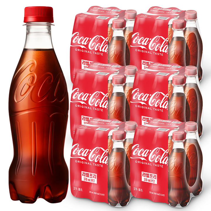 코카콜라 오리지널 무라벨, 370ml, 36개