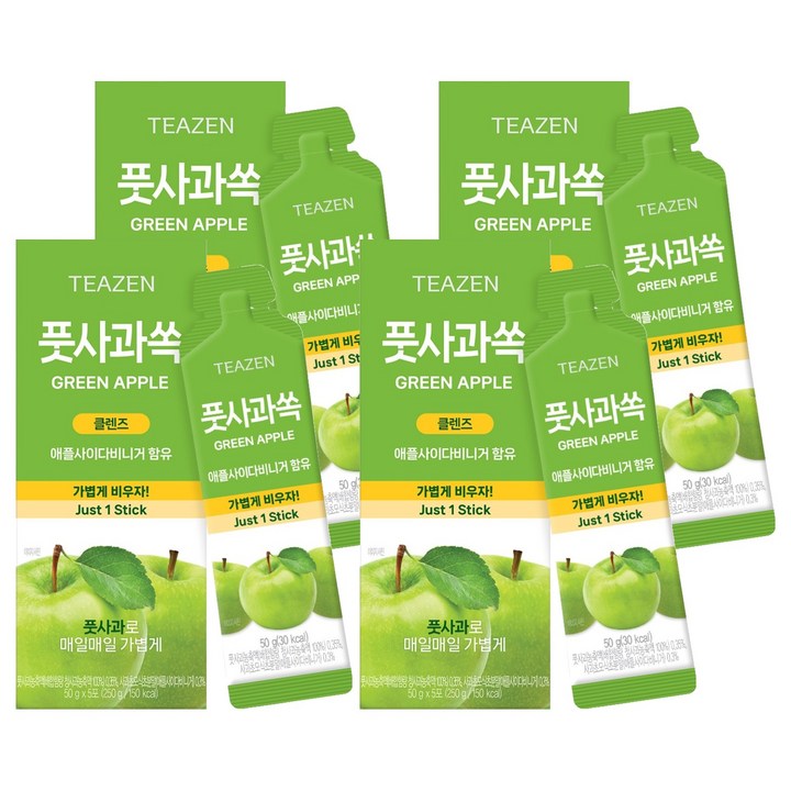 티젠 풋사과쏙 5포, 250g, 4개