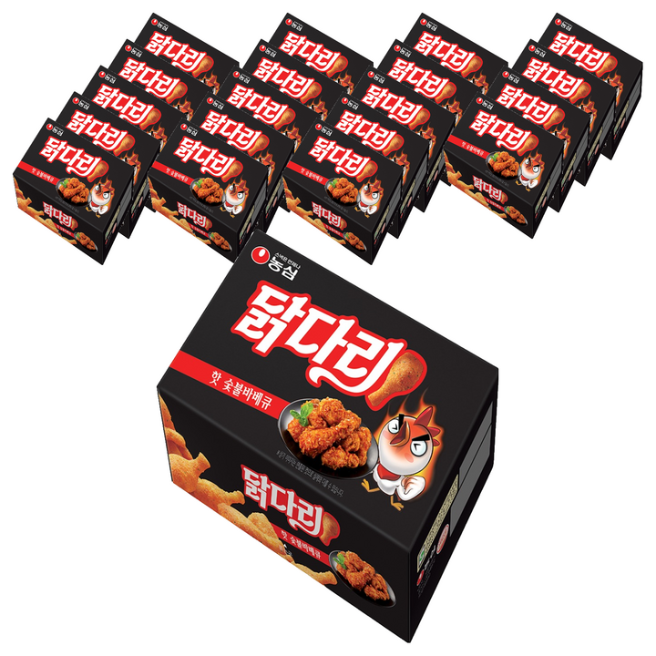 농심닭다리 핫 숯불 바베큐, 20개, 66g