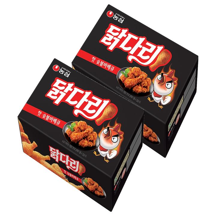 농심닭다리 핫숯불바베큐, 66g, 2개