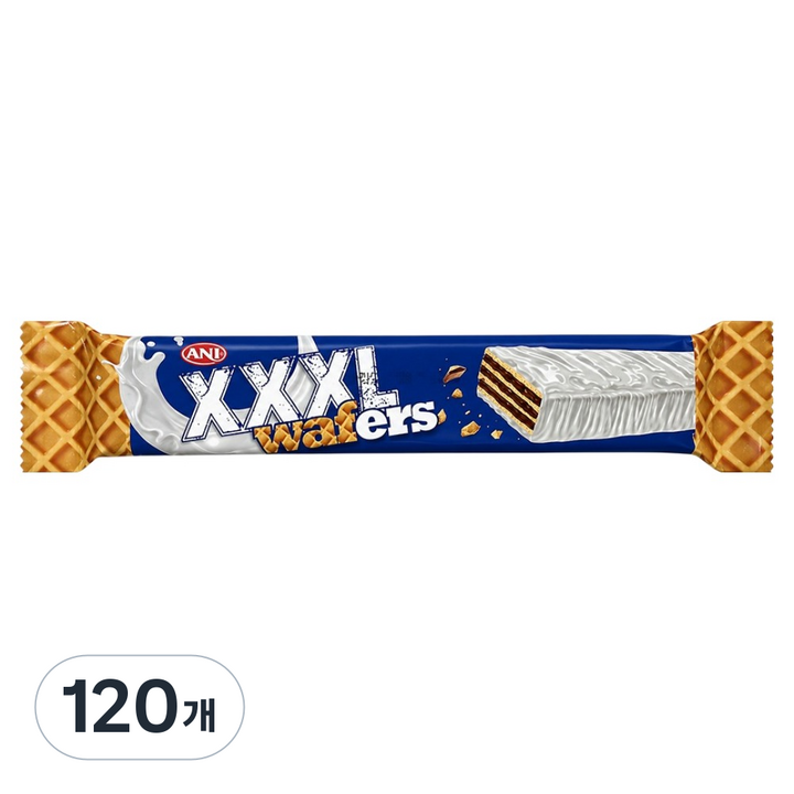 애니 엑스엑스엑스엘 화이트 컴파운드 초콜릿 웨이퍼, 120개, 65g