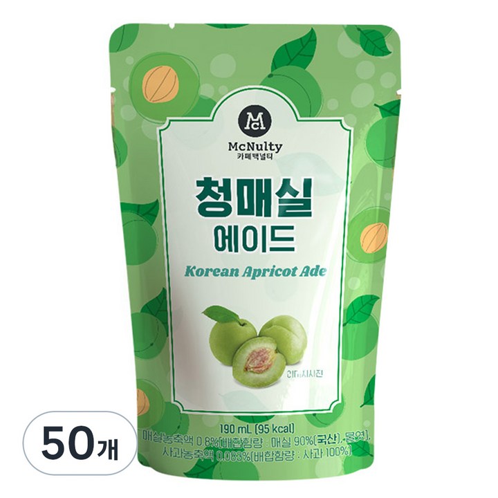 맥널티커피 청매실 에이드, 190ml, 50개
