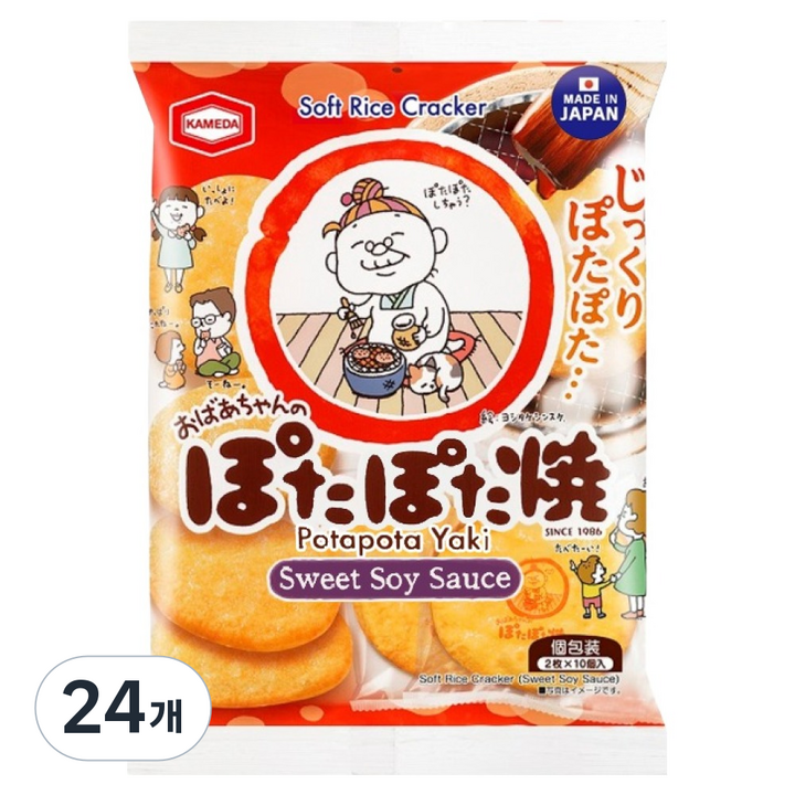 카메다 포타포타야키 간장맛 쌀과자, 117.2g, 24개
