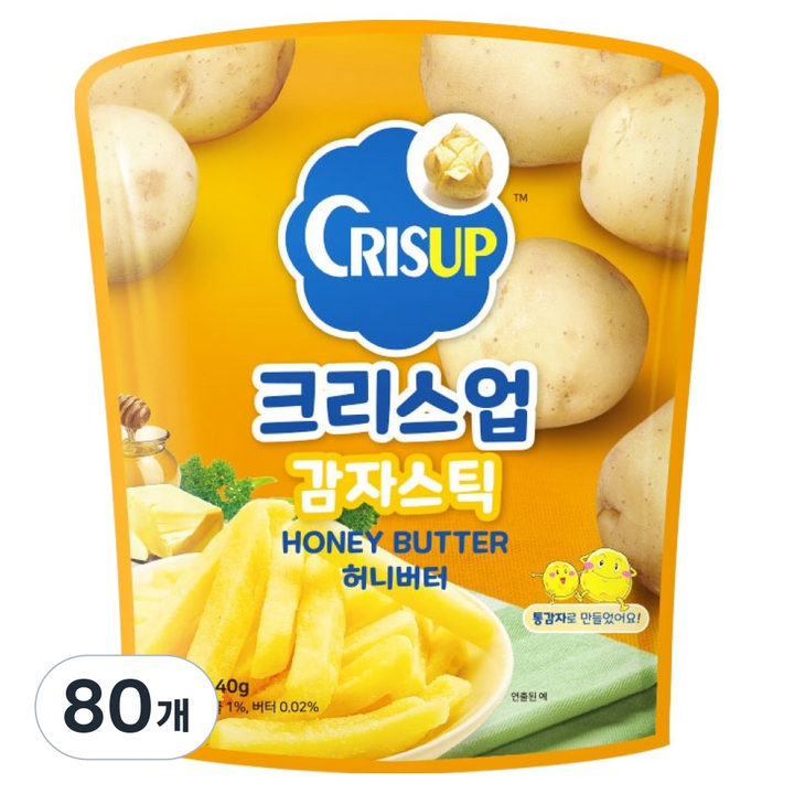 크리스업 감자스틱 허니버터, 40g, 80개