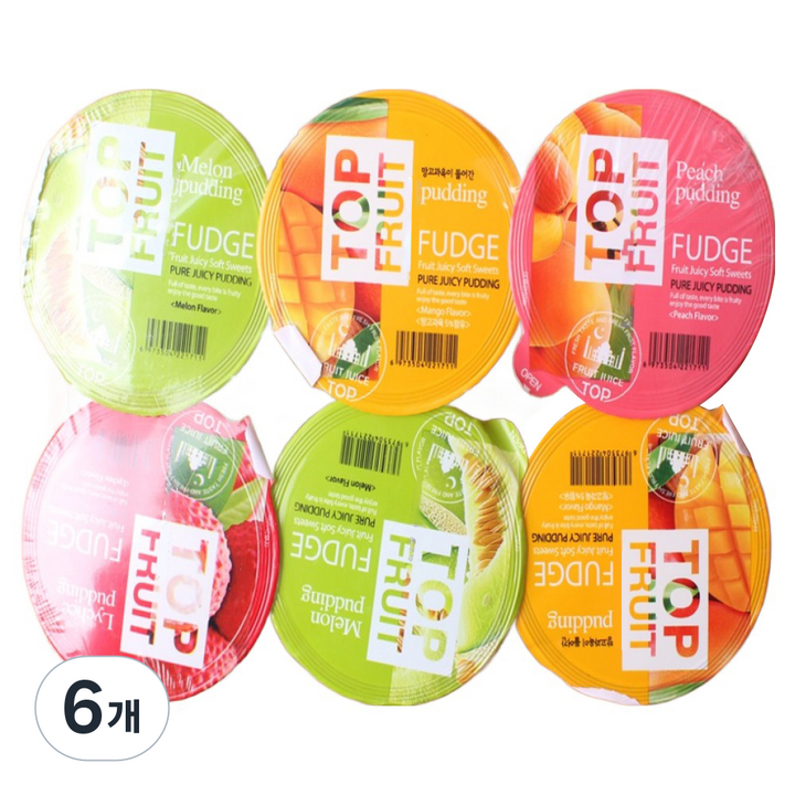 탑플룻 혼합맛 푸딩 6p, 690g, 6개