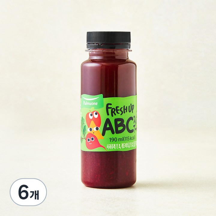 풀무원 프레시업 ABC 주스, 190ml, 6개