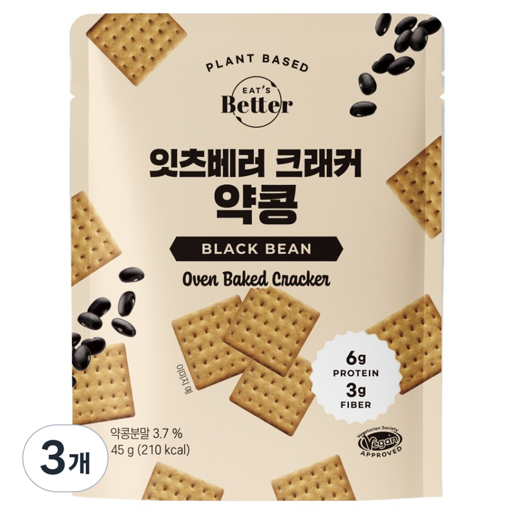 잇츠베러 크래커 약콩, 45g, 3개