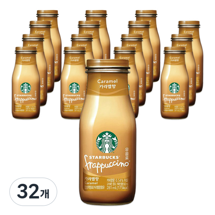 스타벅스 프라푸치노 병커피 카라멜향, 281ml, 32개