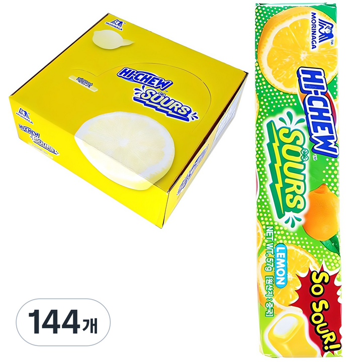 모리나가 하이츄 사우어 레몬맛, 57g, 144개