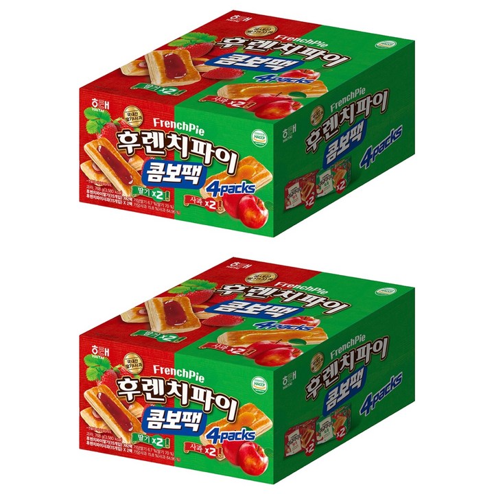해태제과 후렌치파이 콤보팩, 768g, 2개