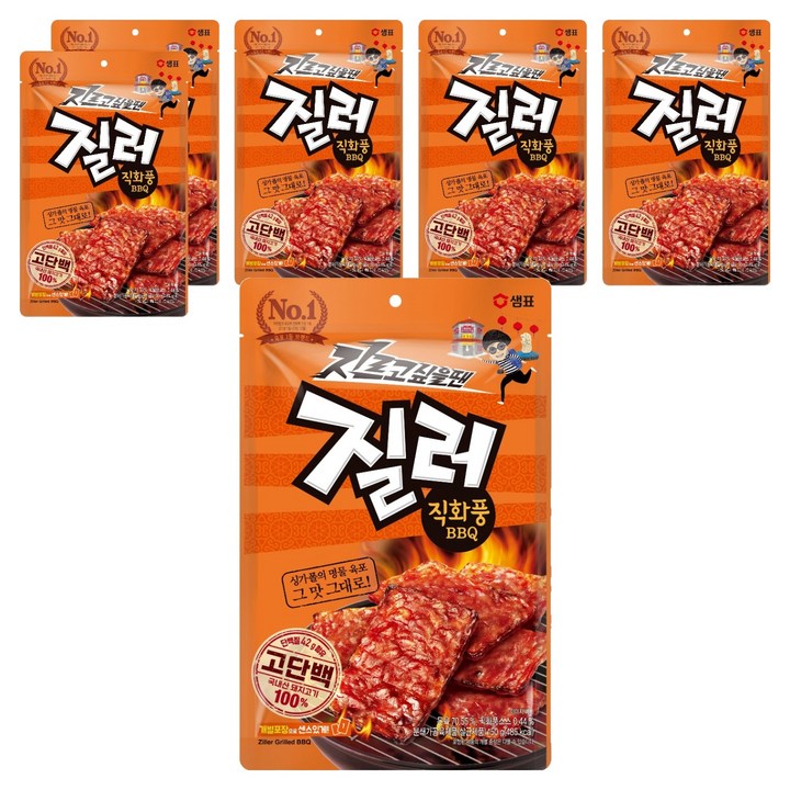 질러 직화풍비비큐 육포, 150g, 6개