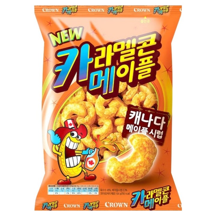 크라운 카라멜콘 메이플, 154g, 1개