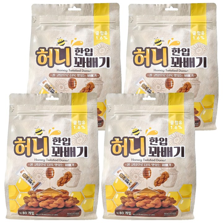 한입 허니 꽈배기, 520g, 4개