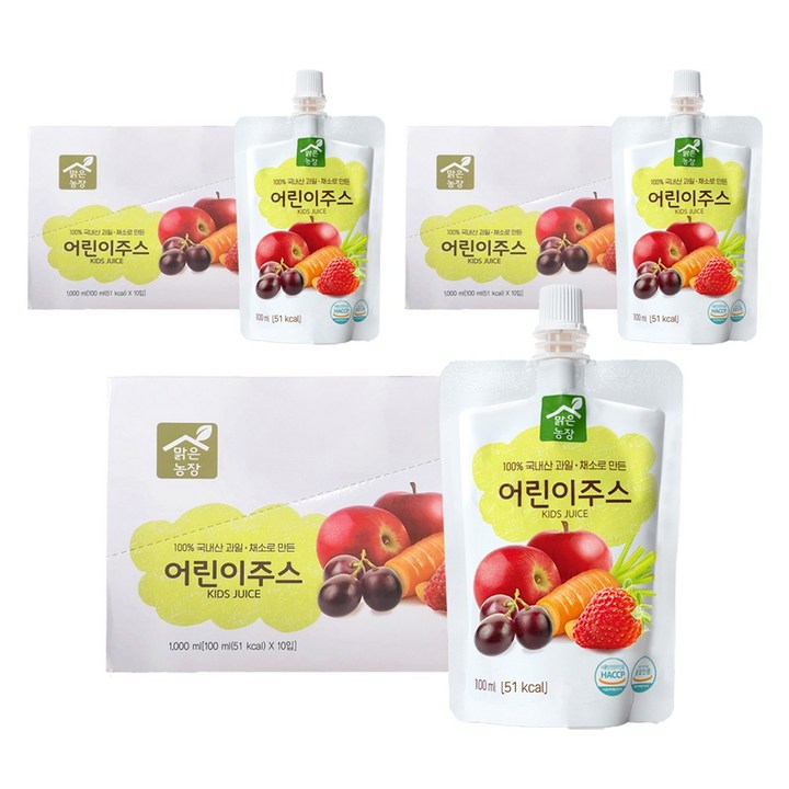 맑은농장 어린이주스, 100ml, 30개