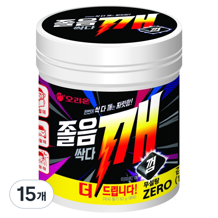 오리온 졸음싹다깨껌, 102g, 15개