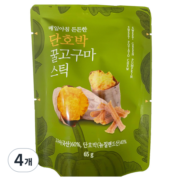 한울 단호박 꿀 고구마 스틱, 65g, 4개