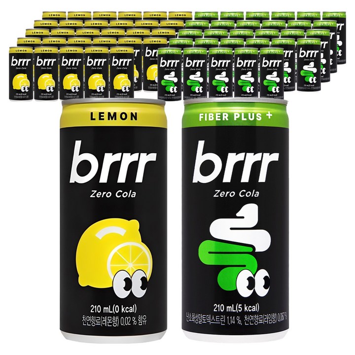 부르르 제로콜라 레몬 210ml 30p + 화이바 210ml 30p, 1세트