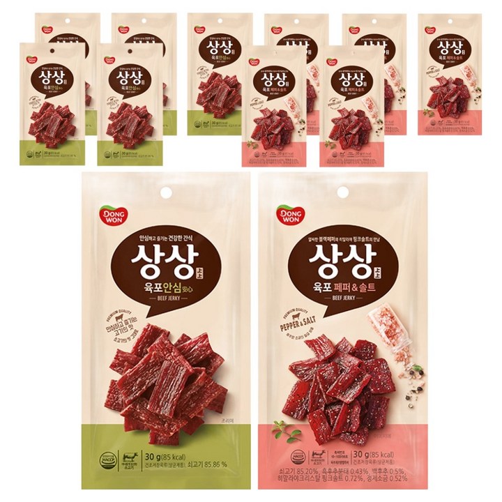 상상육포 안심 30g 6p + 페퍼앤솔트 30g 6p, 1세트