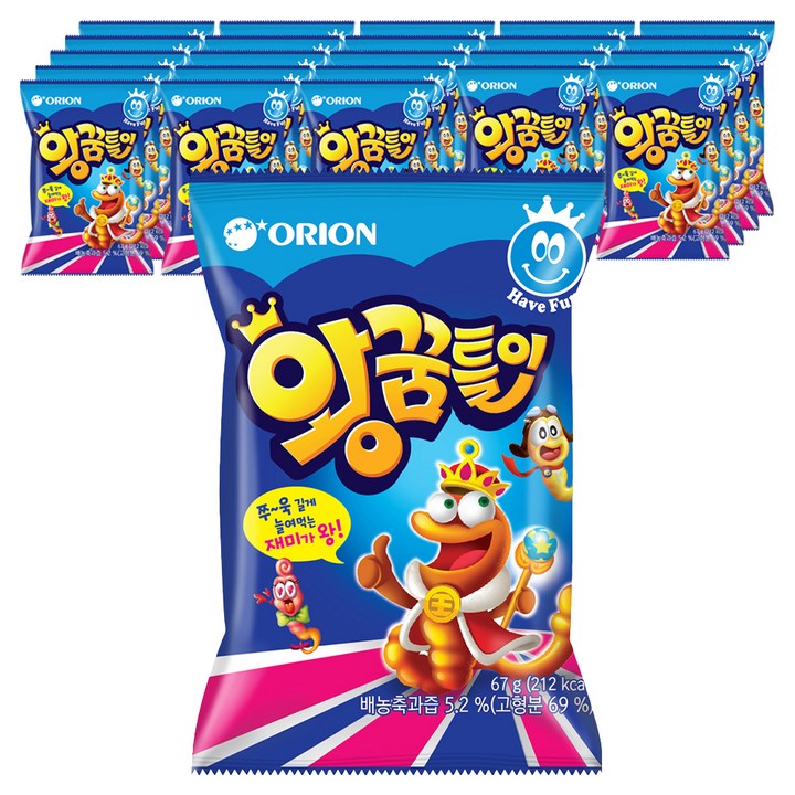 오리온 왕꿈틀이 젤리, 67g, 24개