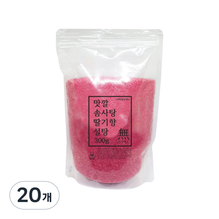 맛깔 솜사탕 딸기향 설탕, 300g, 20개